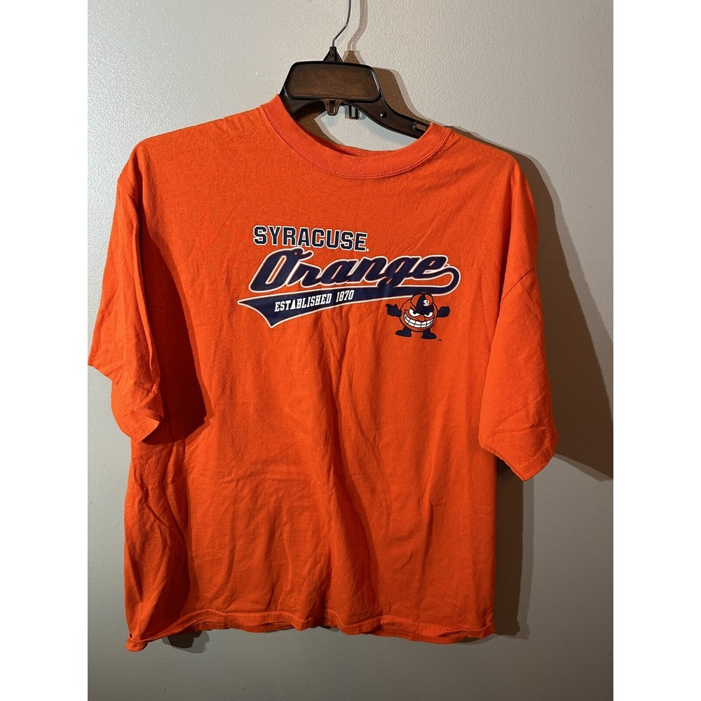 Adidas Syracuse Orange‎ Established 1870 Mascot Graphic T Shirt Mens XL Orange